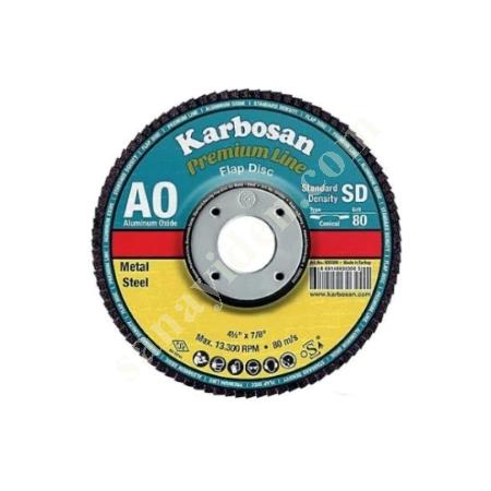 KARBOSAN FLAP DISK 115 NK 100 GRIT ALÜMINYUM OKSIT 982990, Hand Tools