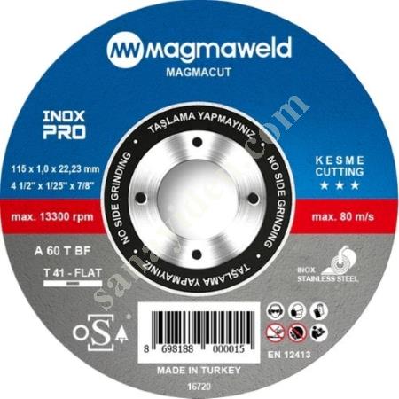 MAGMAWELD KESİCİ DİSK INOX 115X1.0X22 MM (813M111511), El Aletleri