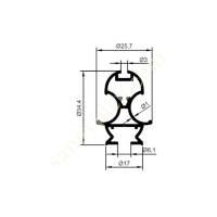 28-5560 / MEDIA SEWING PRODUCTS | SHOWER CABIN PROFILES, Aliminium