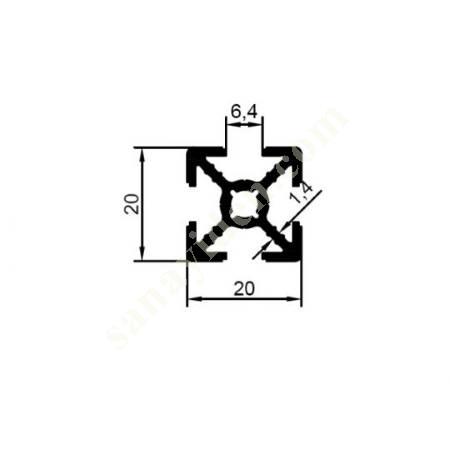 25-5524 / 20X20 SİGMA ÜRÜNLER | SİGMA PROFİLLERİ, Alüminyum