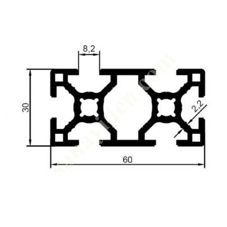 25-5536 / 30X60 SİGMA ÜRÜNLER | SİGMA PROFİLLERİ, Alüminyum